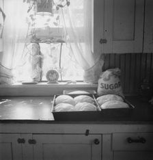 A corner of the (T.P.) Schrock kitchen in their new home, Washington, Yakima Valley, 1939. Creator: Dorothea Lange