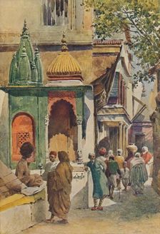 A Corner Shrine in a Benares Alley c1880 (1905). Creator: Alexander Henry Hallam Murray