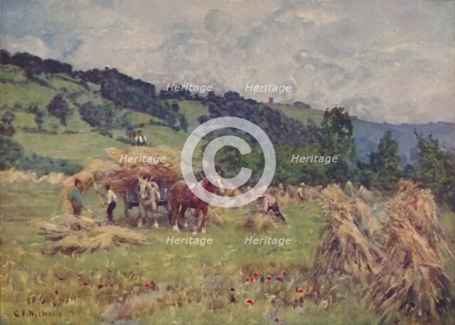 'A Cornfield', 1910. Artist: George F Nicholls.