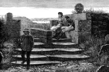 A Cornish churchyard, St. Levan, Land's End, 1881. Creator: Unknown