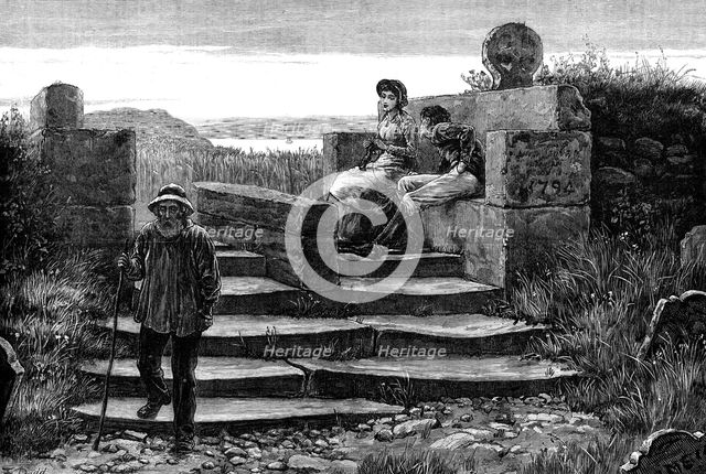 A Cornish churchyard, St. Levan, Land's End, 1881. Creator: Unknown.