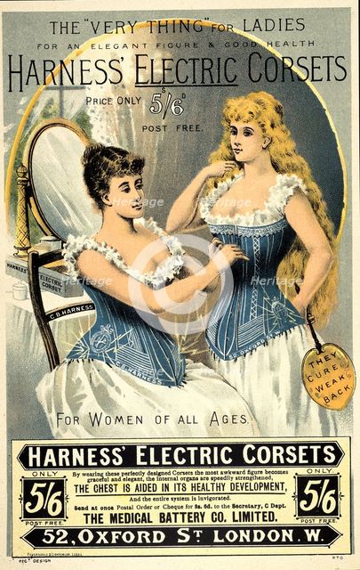 A corset advertisement, 1891. Creator: Unknown.