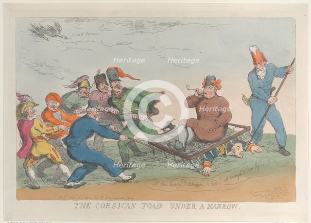 A Corsican Toad Under a Harrow, November 27, 1813., November 27, 1813. Creator: Thomas Rowlandson.