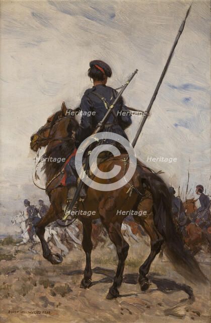 A Cossack, 1882. Creator: Jozef Chelmonski.