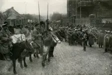 A Cossack Patrol and Russian Infantry (1919). Creator: Unknown