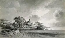 A Cottage near the Shore of a Lake, 18th century. Artist: John Baptist Malchair