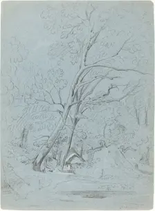 A Cottage on a Lane, probably 1800/1810. Creator: John Varley I
