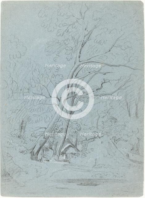 A Cottage on a Lane, probably 1800/1810. Creator: John Varley I.