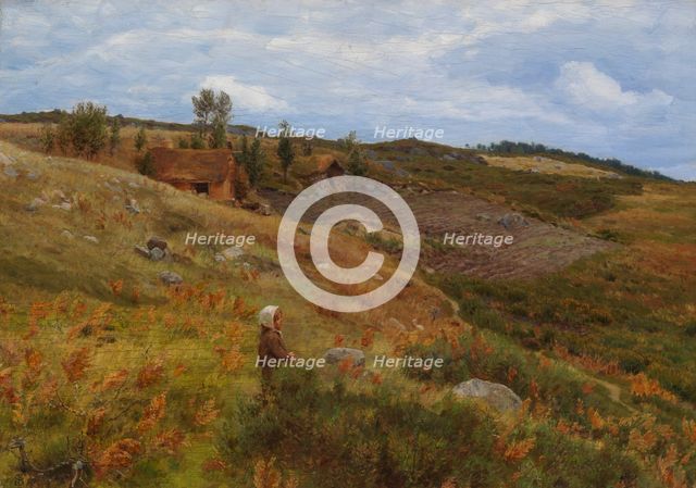 A cottage in Halland, 1889-1891. Creator: Niels Skovgaard.
