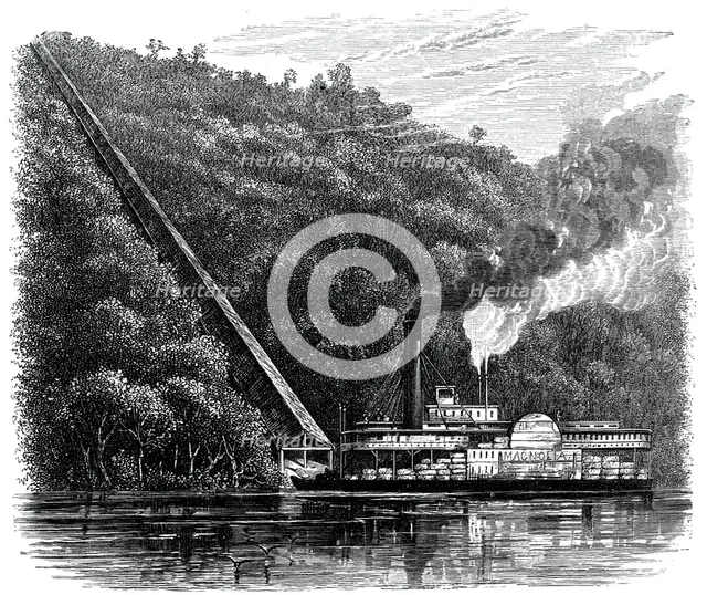 A cotton chute, United States, c1880. Artist: Unknown