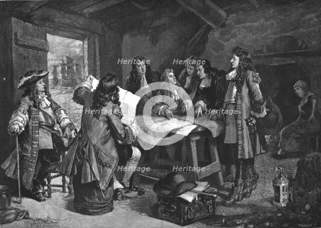 ''A Council of War after the Landing of the Prince of Orange; after H. Gillard Glindoni', 1888. Creator: Williamson.