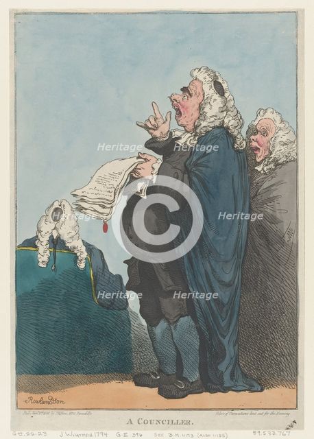 A Counciller [sic], January 1, 1801., January 1, 1801. Creator: Thomas Rowlandson.