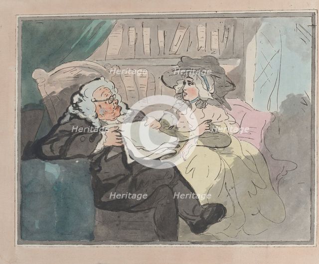A Counselor's Opinion After He Had Retired From Practice - The Legal Consultation, ca. 1780-94. Creator: Thomas Rowlandson.