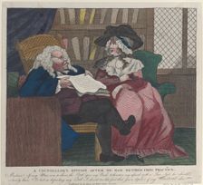 A Counselor's Opinion After He Had Retired From Practice - The Legal Consultation, 1780-94., 1780-94 Creator: Unknown
