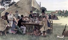 A country cricket match, Sussex, 1878.Artist: John Robertson Reid