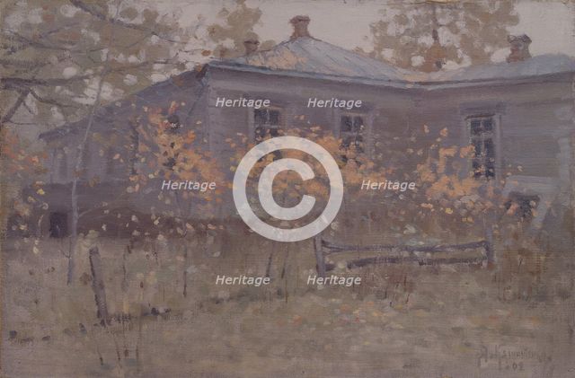 A Country house in autumn, 1902. Artist: Kalinichenko, Jakov Jakovlevich (1869-1938)