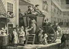 A Country Inn Yard 1747, (1925). Creator: William Hogarth