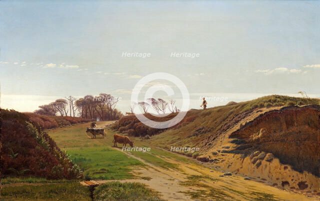 A country lane in Northern Jutland, 1876. Creator: Thorvald Niss.