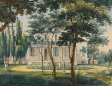 A Country Residence, Possibly General Moreau's Country House at Morrisville..., 1811-ca. 1813. Creator: Pavel Petrovic Svin'in