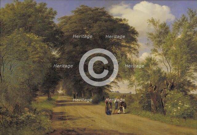 A Country Road near Vognserup Manor, Zealand, 1849. Creator: Peter Christian Thamsen Skovgaard.