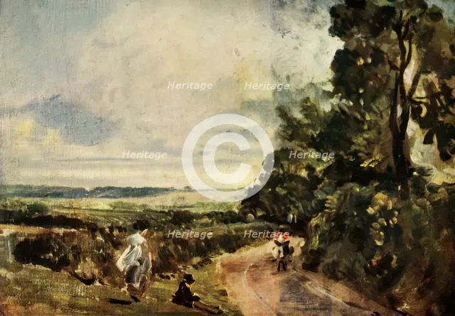 'A Country Road with Trees and Figures', c1830, (1934).  Creator: John Constable.