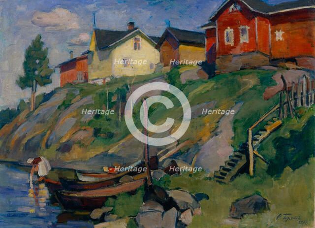 A country village in Finland, 1915. Artist: Braz, Osip Emmanuilovich (1872-1936)