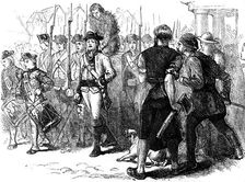 A countryman tarred and feathered, America, c1770s (c1880)