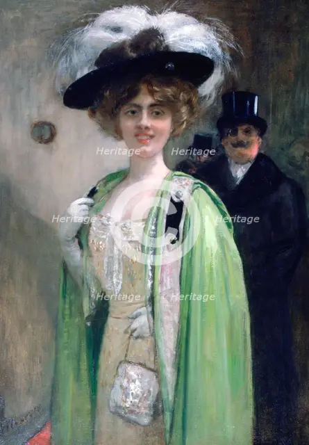 'A Couple Arriving at an Event', c1872-1929 Artist: Henri Gervex