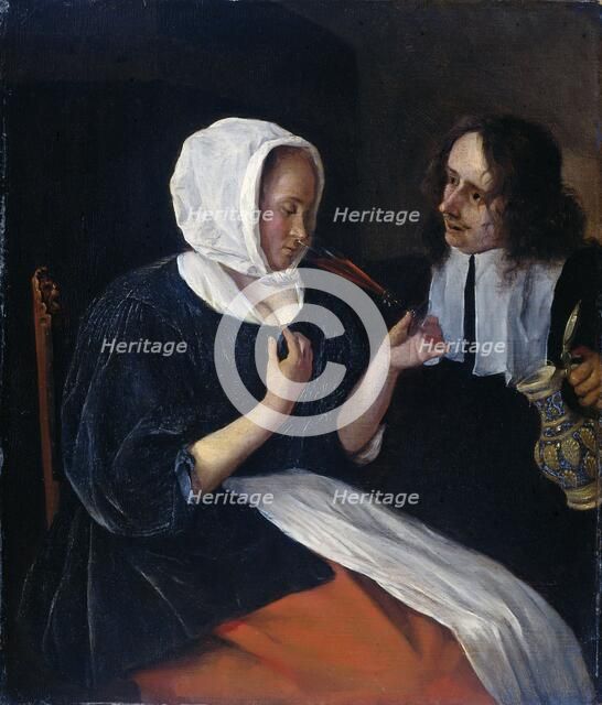A couple drinking, 1660-1679. Creator: Jan Steen.