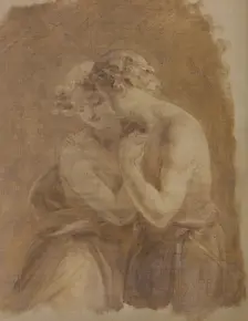 A couple embracing, c1823-1873. Creator: Edmund Thomas Parris