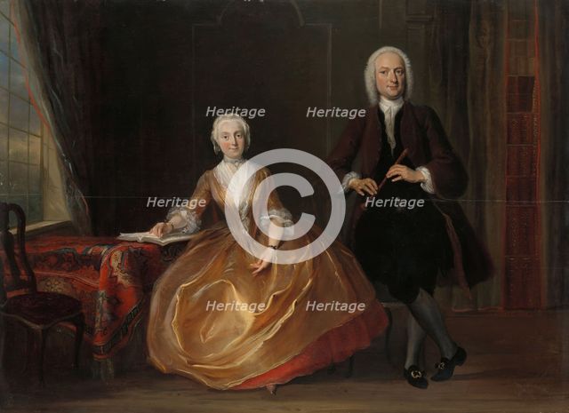 A Couple Making Music, 1743. Creator: Cornelis Troost.