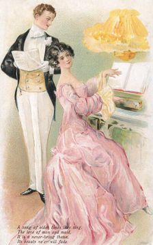 A couple singing a song