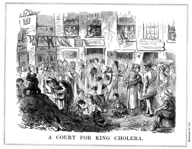 'A Court for King Cholera', 1852. Artist: Unknown