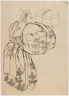 A court messenger, late 18th-early 19th century. Creator: Hokusai