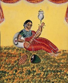 A courtesan playing a sitar, c1890. Creator: Unknown