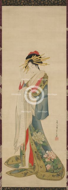 A Courtesan Reading a Letter, 1820/25. Creator: Hosoda Eishi.