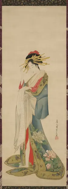 A Courtesan Reading a Letter, 1820/25. Creator: Hosoda Eishi