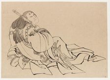 A Courtier, late 18th-early 19th century. Creator: Hokusai