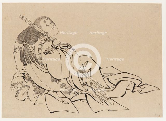 A Courtier, late 18th-early 19th century. Creator: Hokusai.