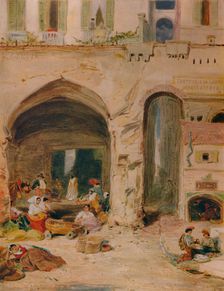 A Courtyard in Genoa c1850, (1935). Artist: James Holland