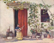 A Courtyard, Seville 1903. Creator: Mortimer L Menpes