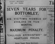 A Cover of One of Alfred Harmsworth, 1st Viscount Northcliffe's Newspapers..., 1922. Creator: British Pathe Ltd