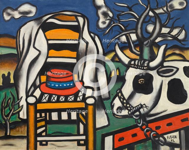 A cow and a red hat, 1952. Creator: Léger, Fernand (1881-1955).