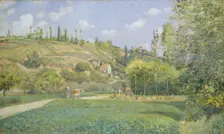 A Cowherd at Valhermeil, Auvers-sur-Oise, 1874. Creator: Camille Pissarro
