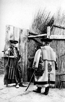 A cowherd king and his dwelling place, Hungary, 1922.Artist: AW Cutler