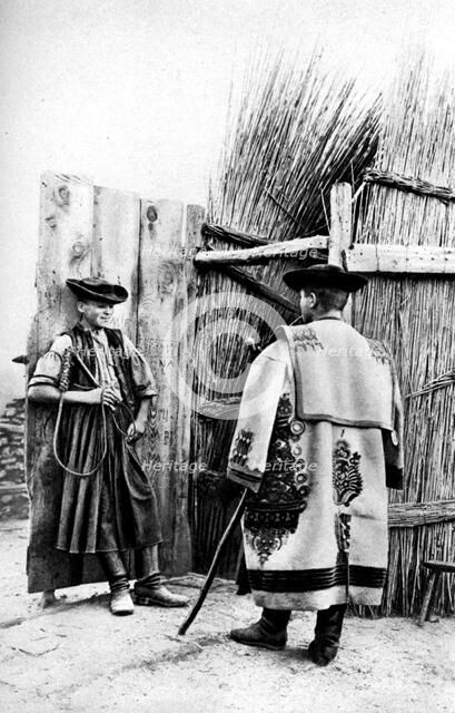 A cowherd king and his dwelling place, Hungary, 1922.Artist: AW Cutler
