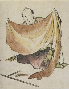A Cloth Merchant, late 18th-early 19th century. Creator: Hokusai