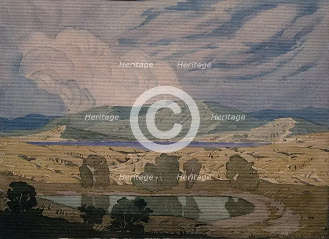 A cloud over the bay. Koktebel, 1925. Artist: Voloshin, Maximilian (1877-1932)