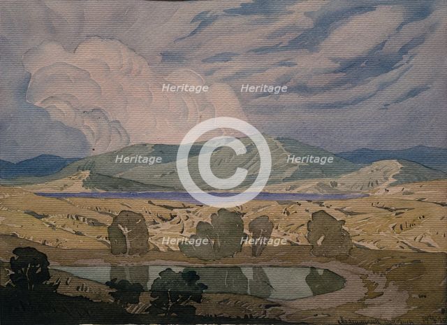 A cloud over the bay. Koktebel, 1925. Artist: Voloshin, Maximilian (1877-1932)