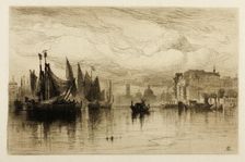 A Cloudy Day in Venice, 1881. Creator: Samuel Colman